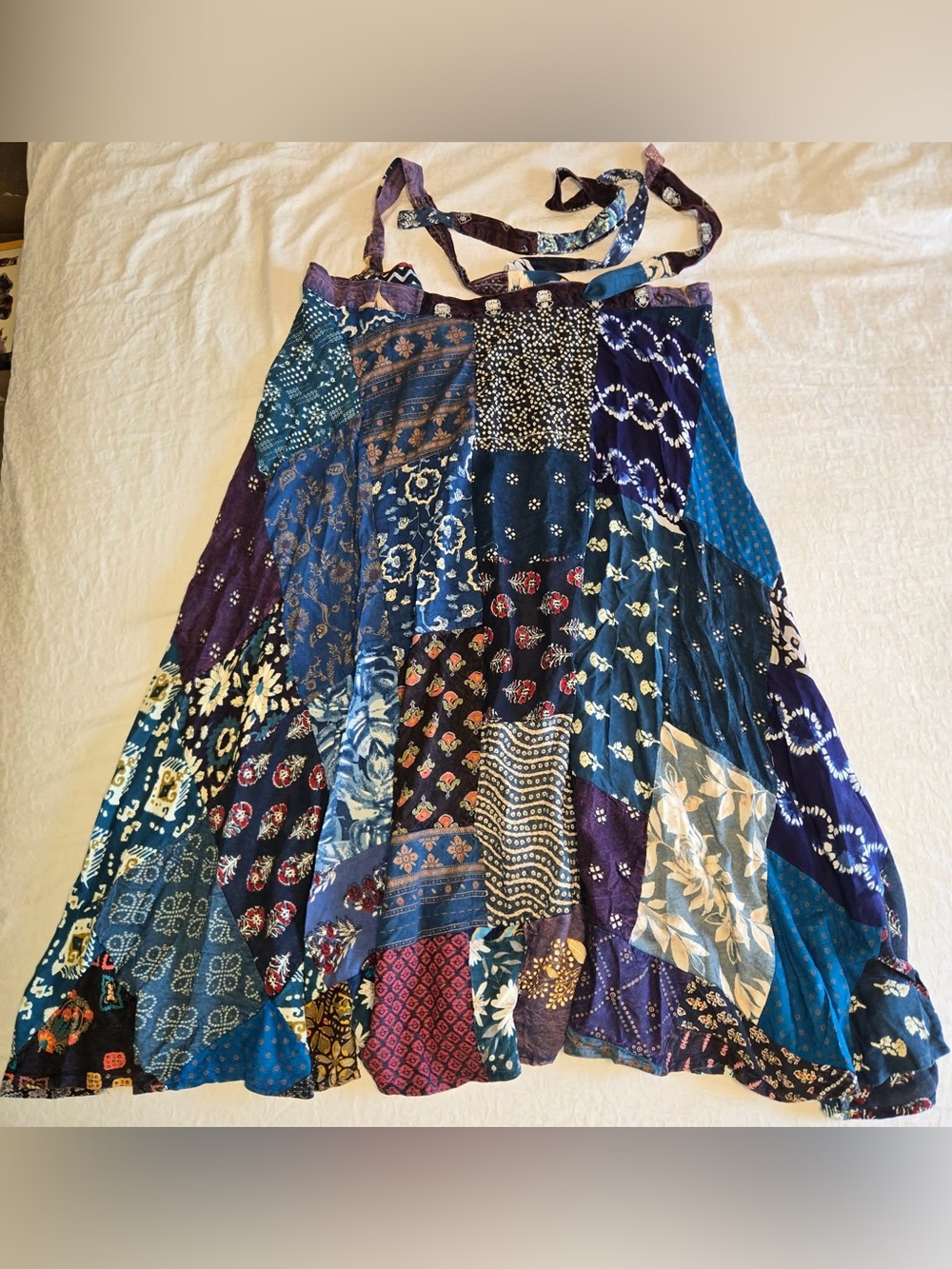 Jaded Gypsy Wrap Patchwork Maxi Skirt in One Size NWT